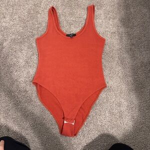 Lulu's Women's Bodysuit in Vibrant Orange
